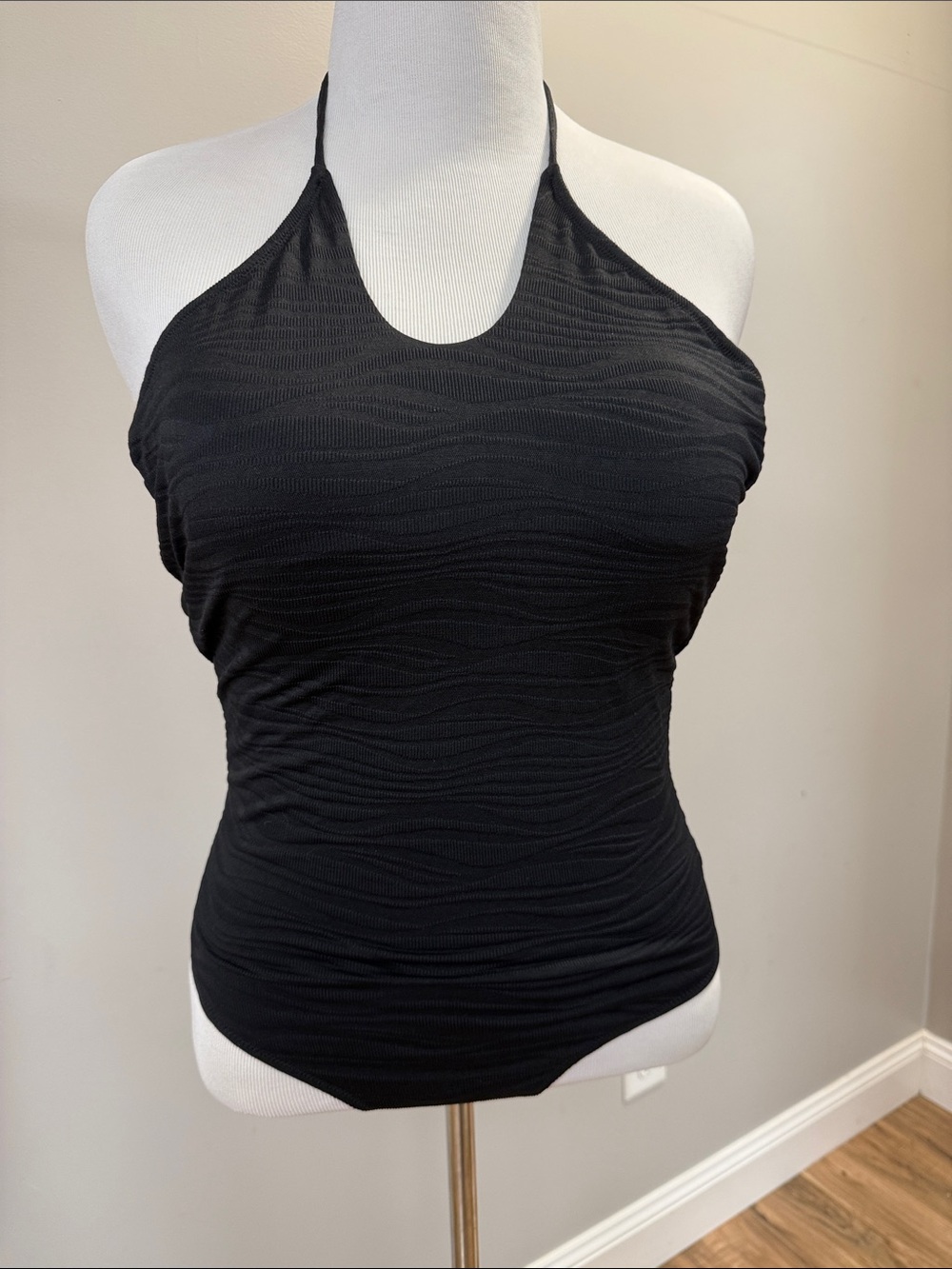aerie Black Swim Camisole Halter